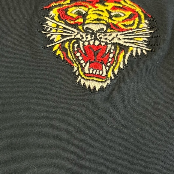 Ed Hardy Black Fitted Short Sleeve T-Shirt - Picture 4 of 5